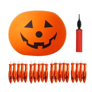 Halloween LED Light Balloons Orange Pumpkin Lantern Holiday Supplies Yard Lawn Garden Decoration Inflatable Dreamy Decoration