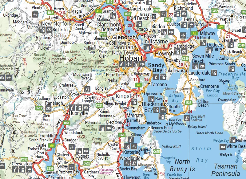 Hema Tasmania State Map