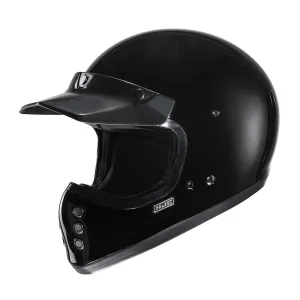 HJC V60 Gloss Black Fiberglass ECE 22.06 Off Road Full Face Helmet