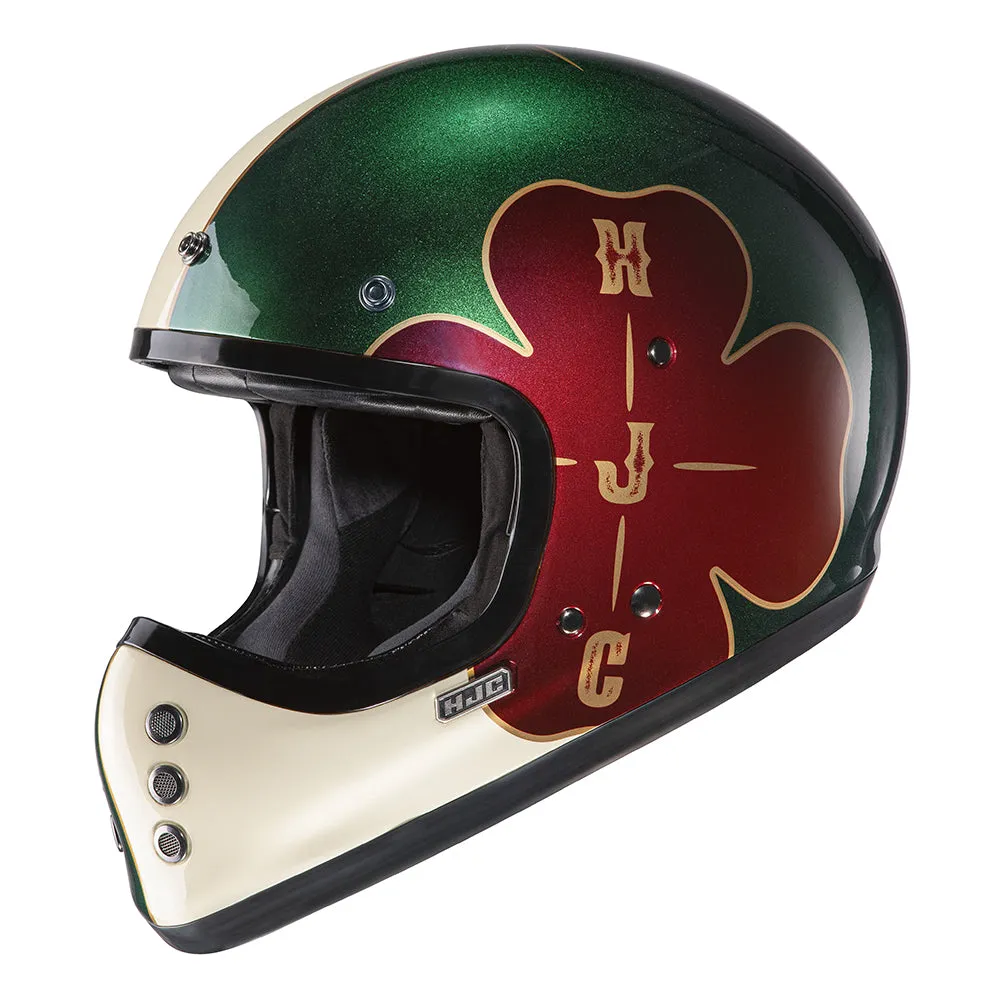 HJC V60 Ofera MC4 Green Fiberglass ECE 22.06 Off Road Full Face Helmet