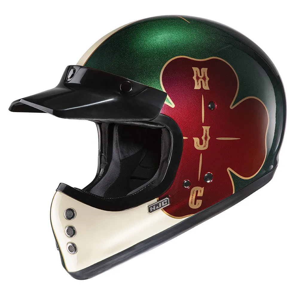 HJC V60 Ofera MC4 Green Fiberglass ECE 22.06 Off Road Full Face Helmet