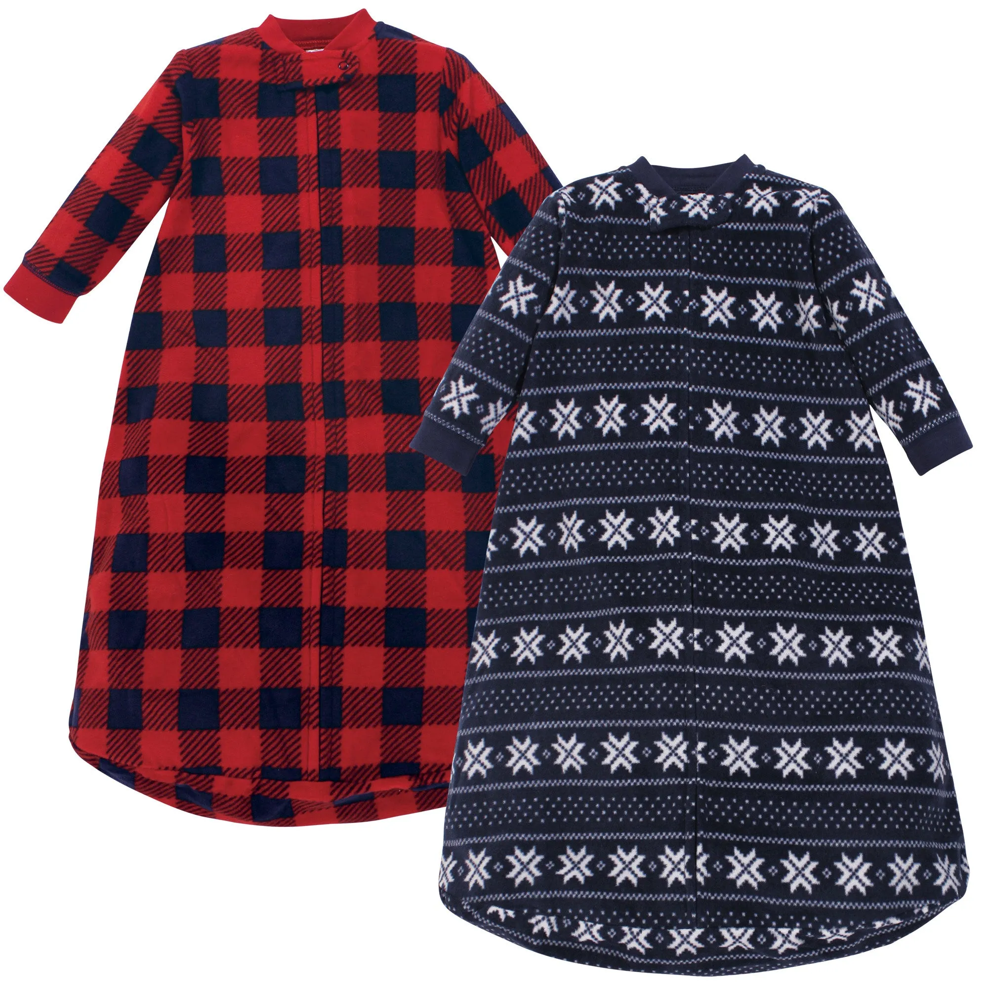 Hudson Baby Long-Sleeve Fleece Sleeping Bag, Sweater Plaid