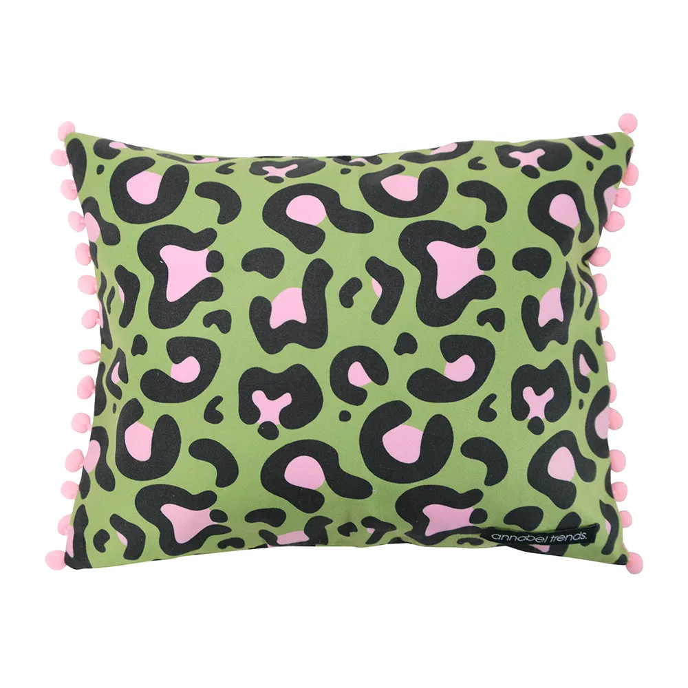 Inflatable Beach Pillow - Ocelot Pink Khaki