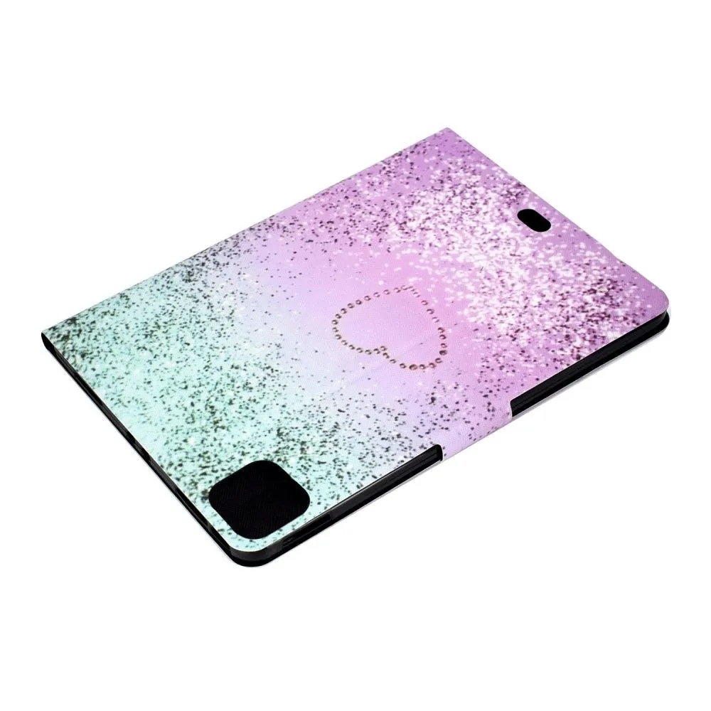 iPad Pro 11 (2021) / Air (2020) beautiful pattern leather flip case - Glittery Element and Heart