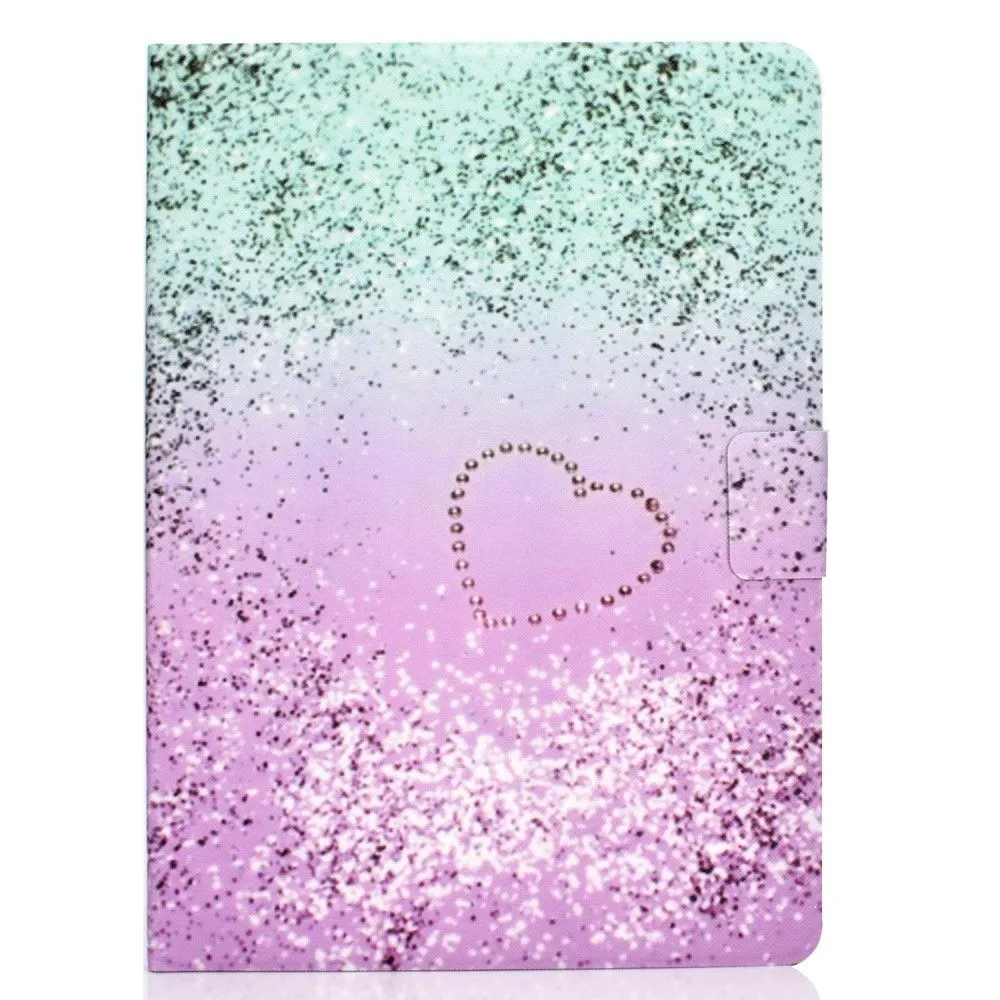 iPad Pro 11 (2021) / Air (2020) beautiful pattern leather flip case - Glittery Element and Heart