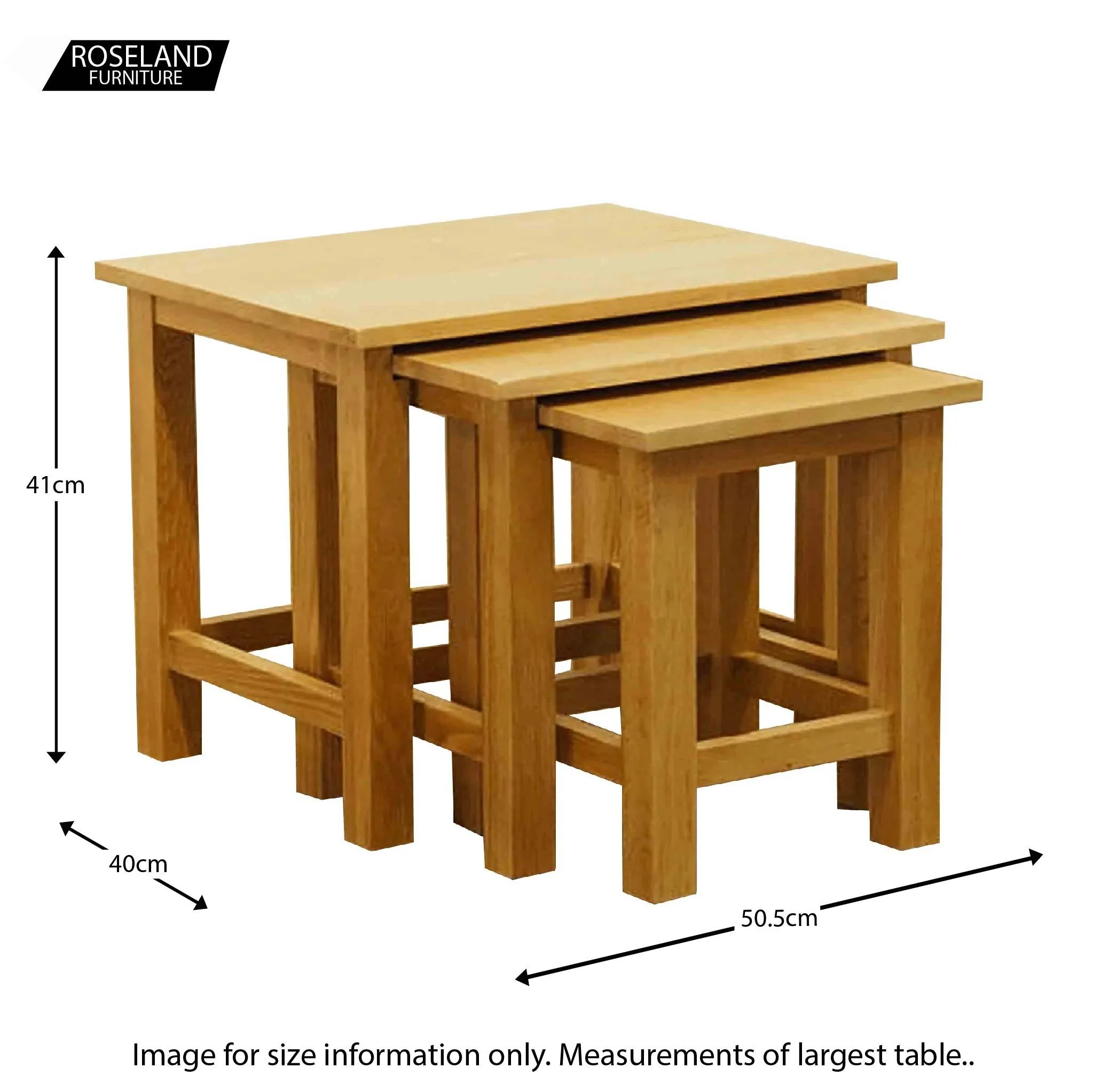 London Oak Nest of Tables