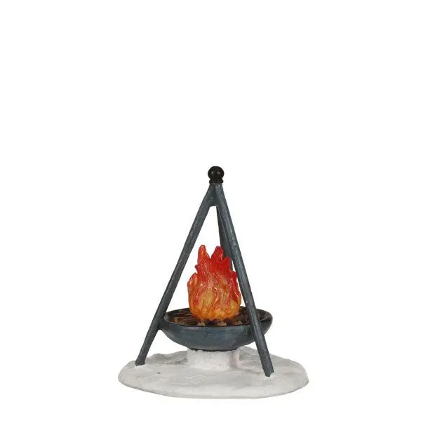 Luville Collectables 7.5cm Battery Operated Fire Tipi Christmas Village Ornament