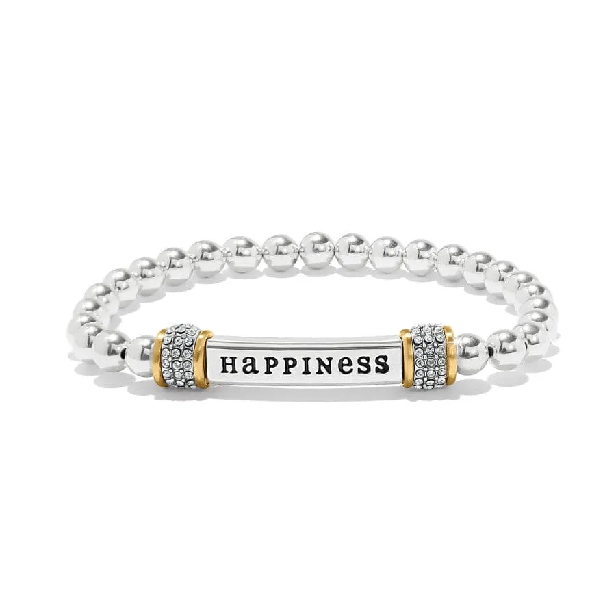 Meridian Happiness Two Tone Stretch Bracelet