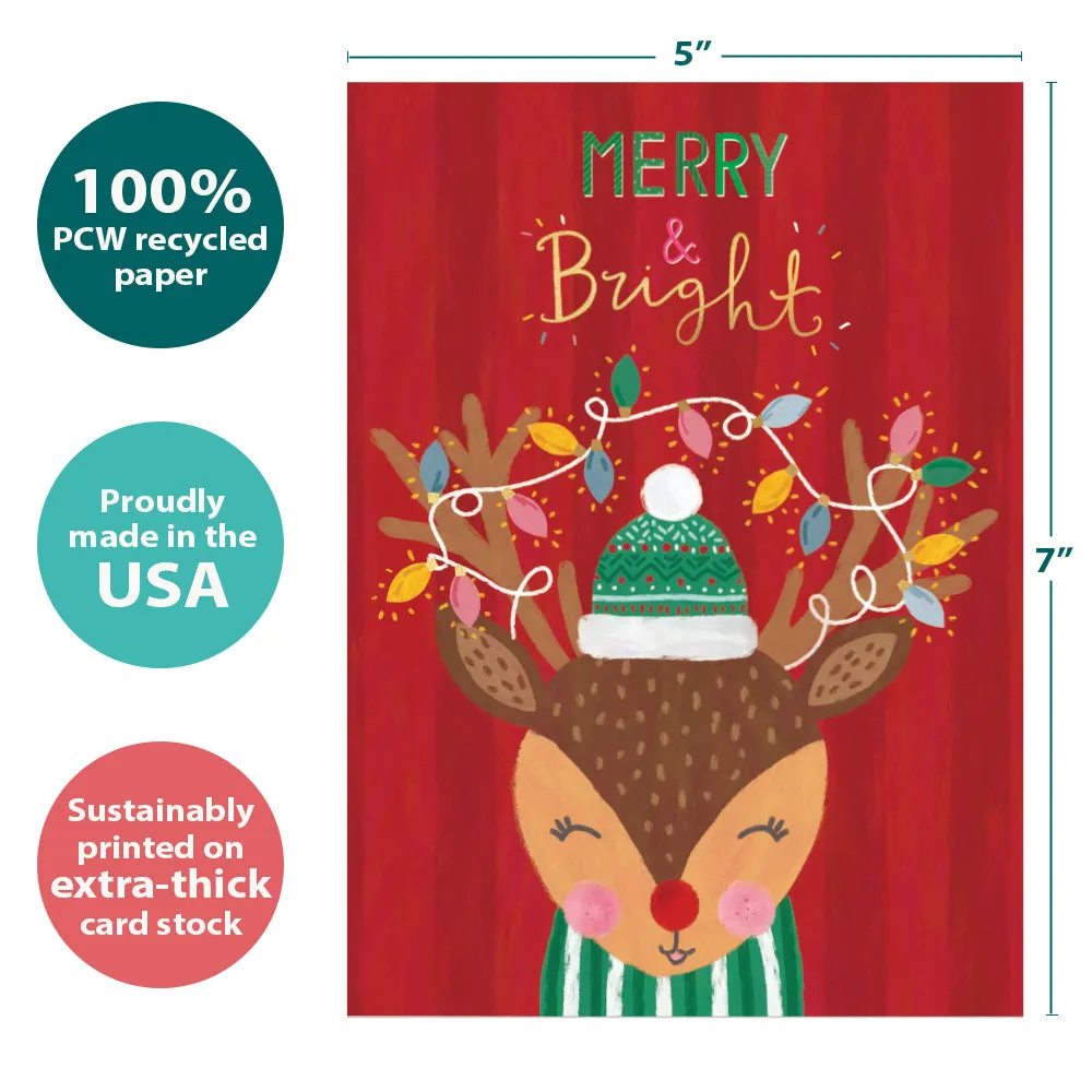 Merry Bright Reindeer Holiday 12 Pack