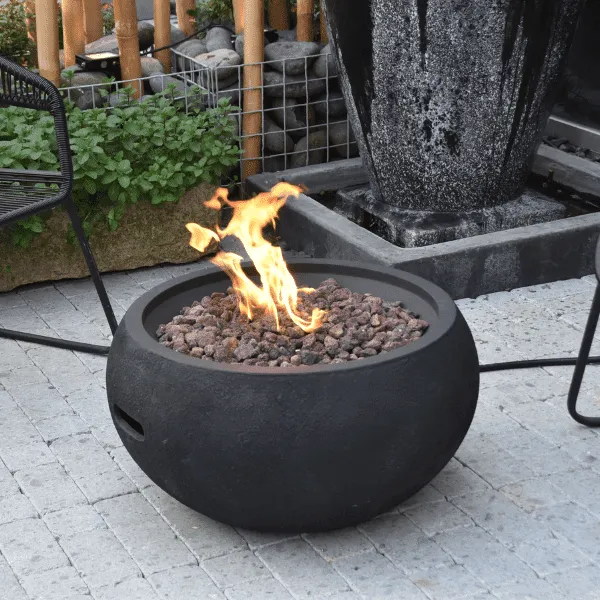 Modeno York Black Round Fire Pit - OFG115