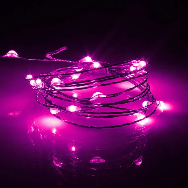 Multicolor 2M/5M/10M RGB LED String Light USB Power Operated Copper Wire LED Fairy Light Home Party Decor Waterproof