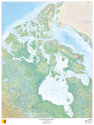 Nunavut Wall Map 914 x 1219mm