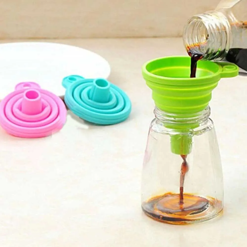 Oil Bottle Funnel Silicon Foldable