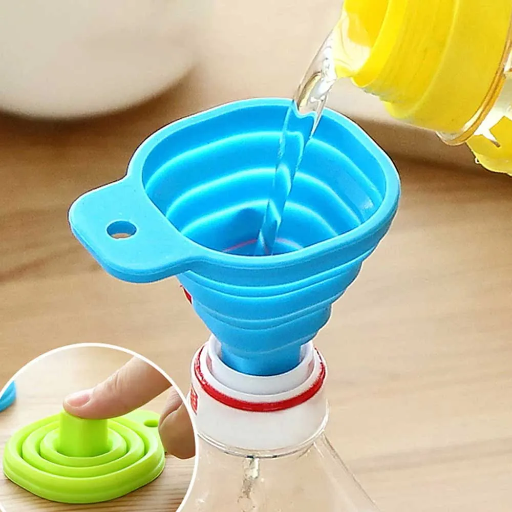 Oil Bottle Funnel Silicon Foldable