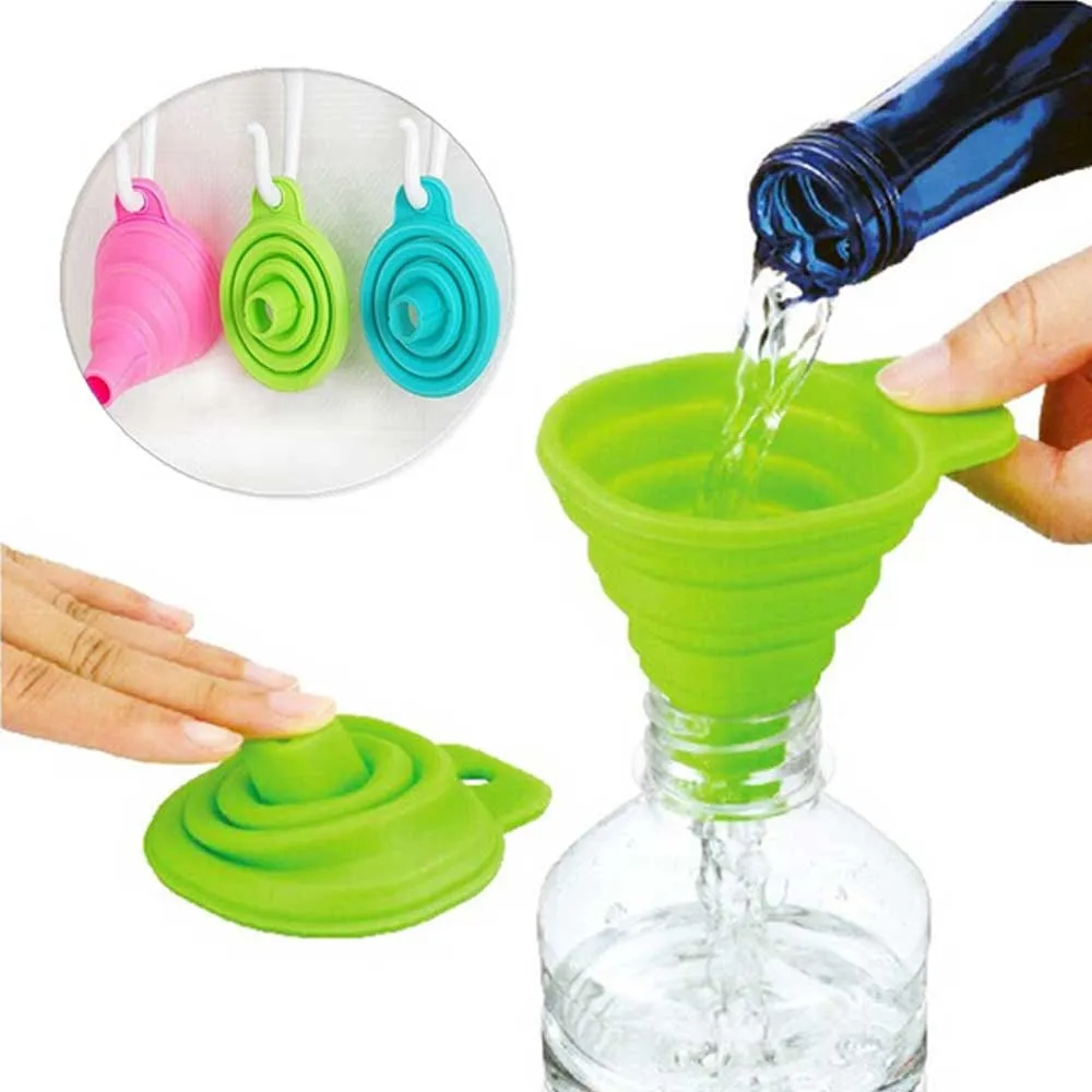 Oil Bottle Funnel Silicon Foldable