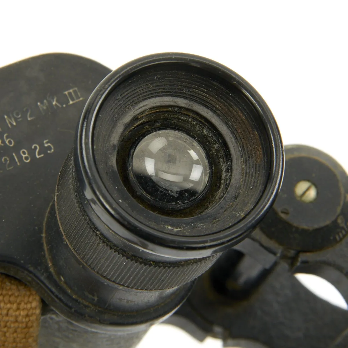 Original British WWII 1944 dated No.2 Mk.III 6X Binoculars by Kershaw with 1941 dated Case