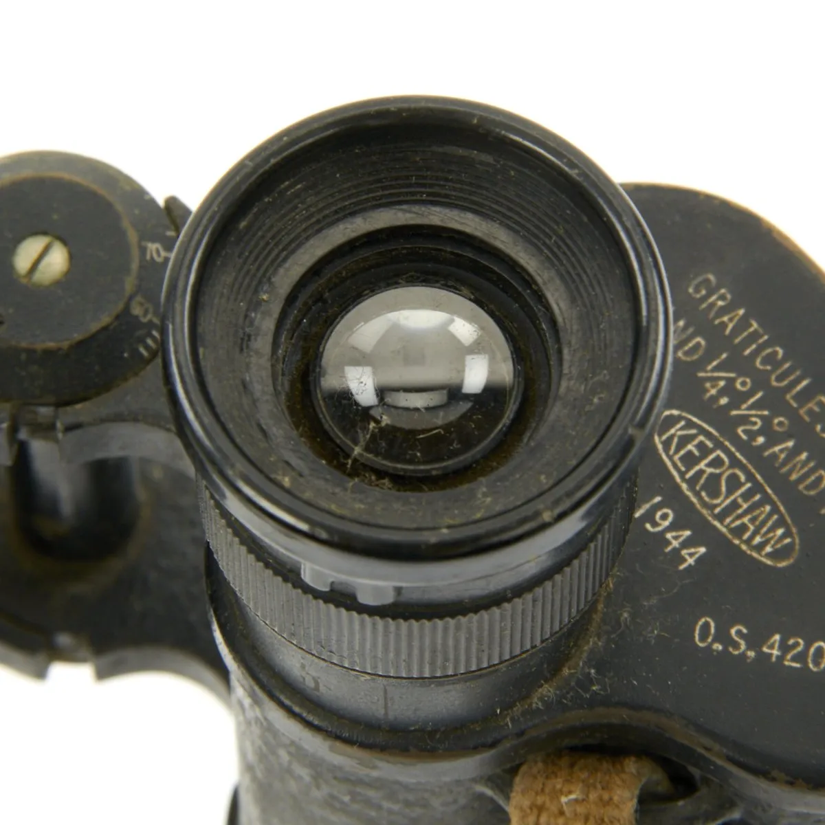 Original British WWII 1944 dated No.2 Mk.III 6X Binoculars by Kershaw with 1941 dated Case