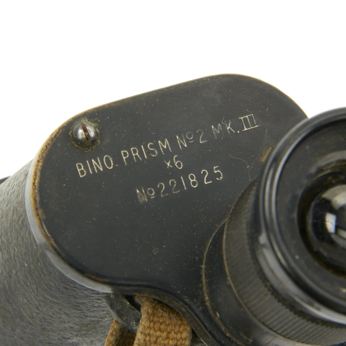 Original British WWII 1944 dated No.2 Mk.III 6X Binoculars by Kershaw with 1941 dated Case