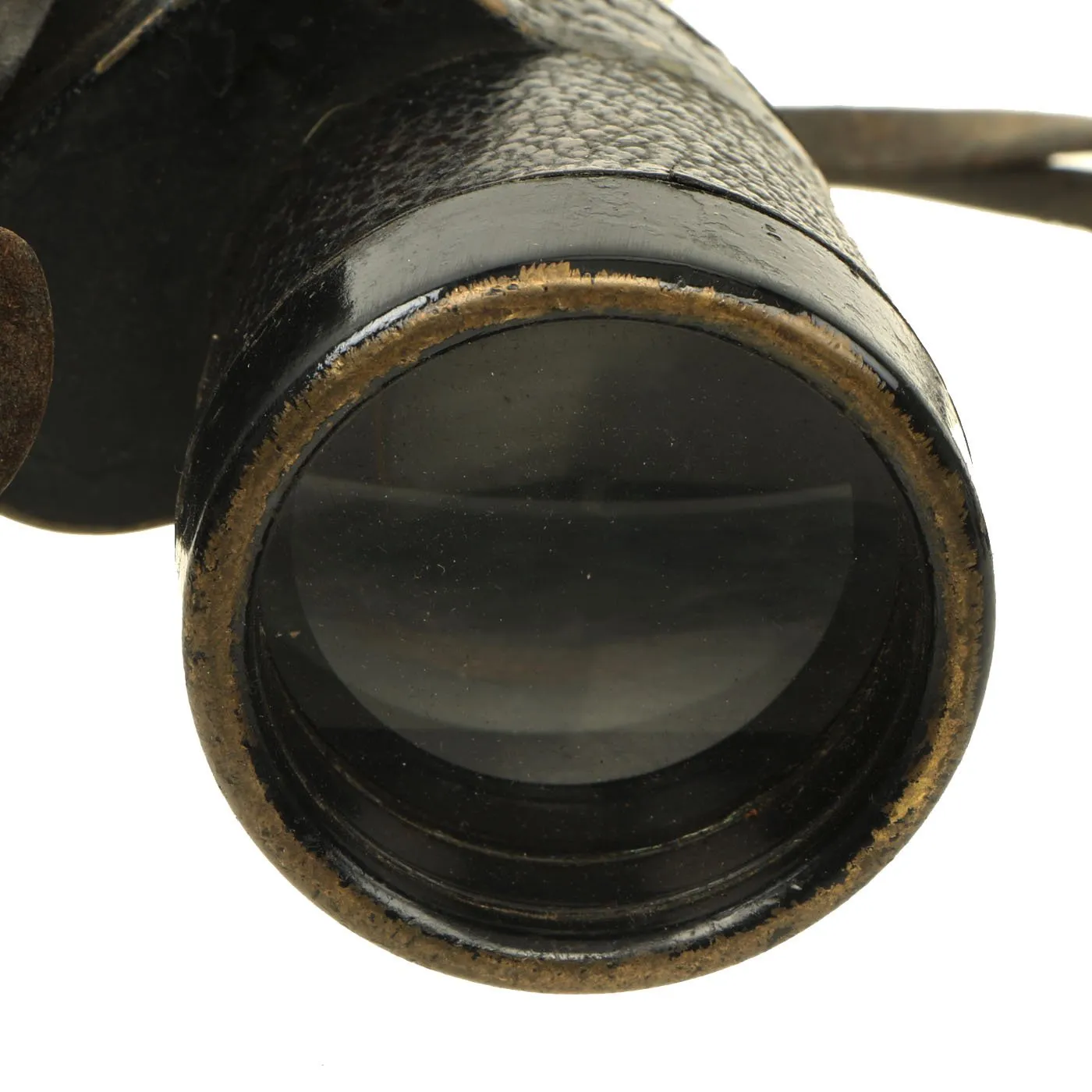 Original German WWII Ernst Leitz 10x50 Dienstglas Binoculars with Leather Case & Button Tab dated 1937