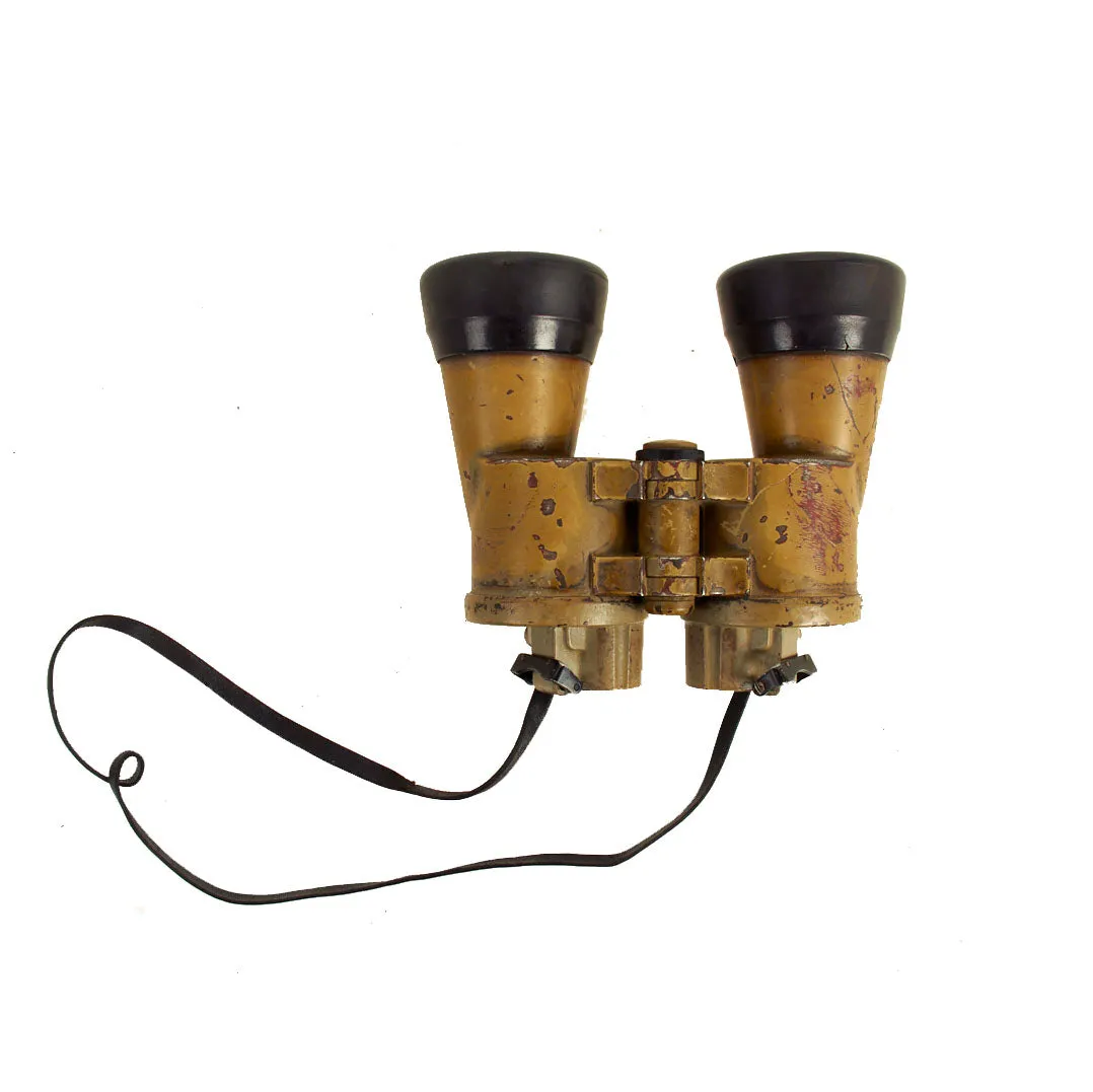 Original German WWII Kriegsmarine Navy U-Boat 7x50 Binoculars by Carl Zeiss (blc) with Rubber Objective Fittings