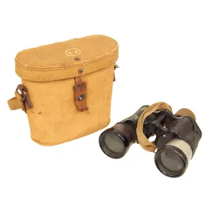 Original WWII Imperial Japanese 7 X 7.1° Binoculars by Tokyo Optical - TOKO With Canvas Case