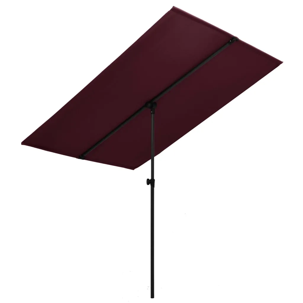 Outdoor Parasol with Aluminium Pole 180x130 cm Bordeaux Red