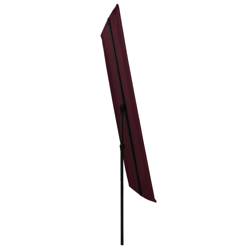 Outdoor Parasol with Aluminium Pole 180x130 cm Bordeaux Red