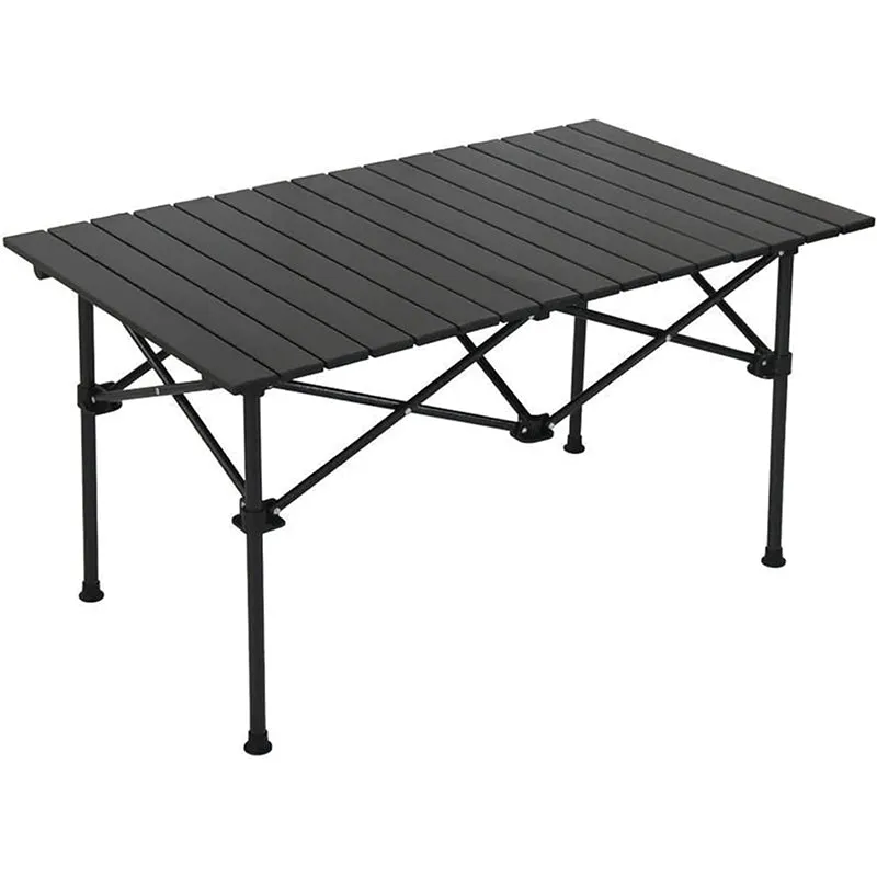 Outdoor Portable Camping Table with Carry Bag, Picnic,Dining, BBQ, Travel, Fishing,Utility Table, Easy to Clean, Lightweight Roll up Aluminum Folding Table for Cooking(95x56cm)