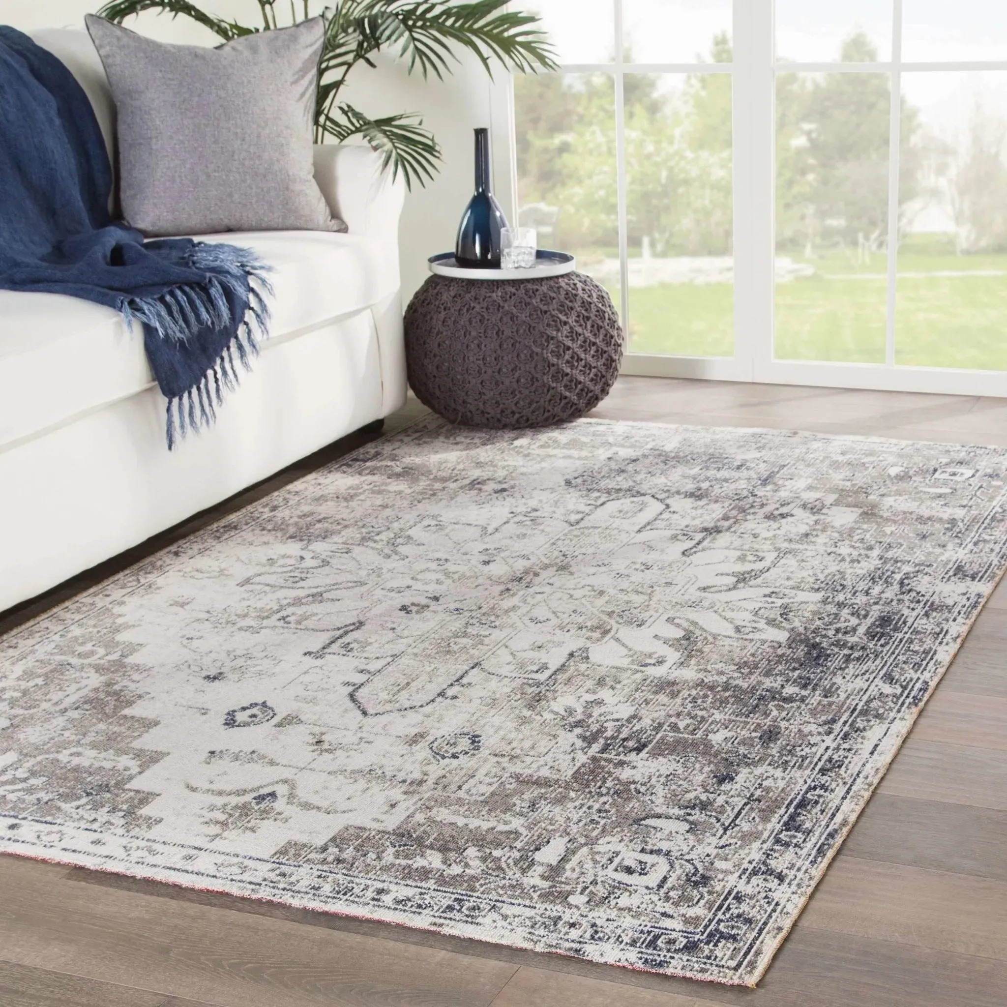 Polaris POL07 Ivory/Grey Rug