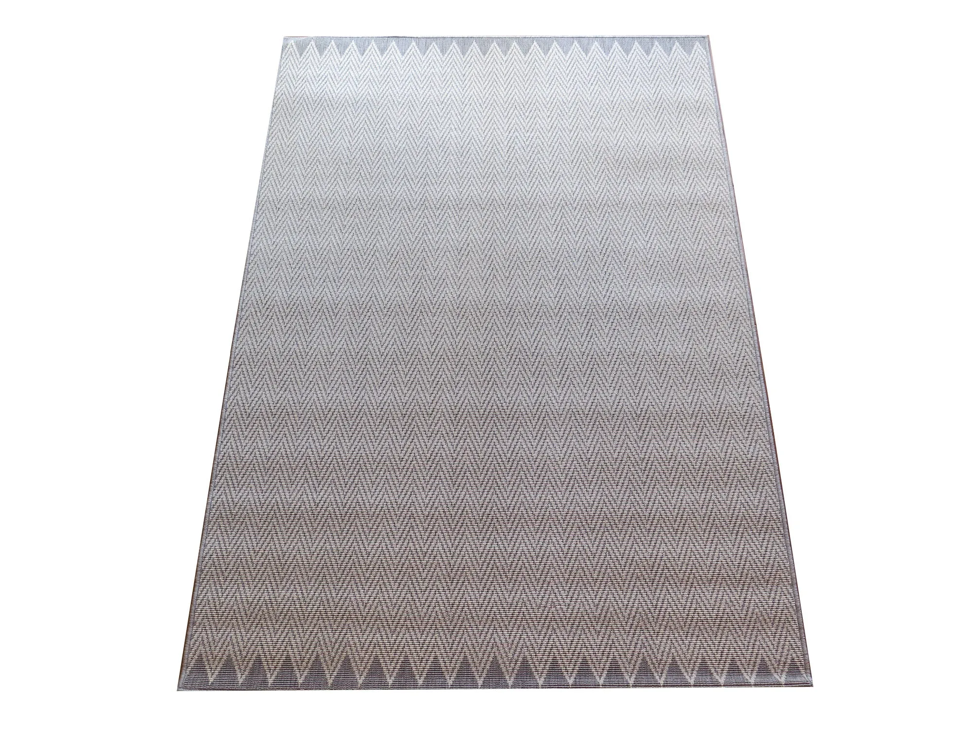 Portofino Chevron Pattern Area Rug (Grey, 120 x 170cm)