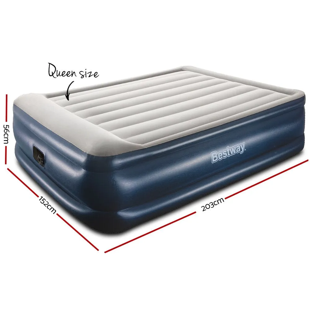 Queen Inflatable Air Bed w/ Built-In Pump, Pillow - Bestway