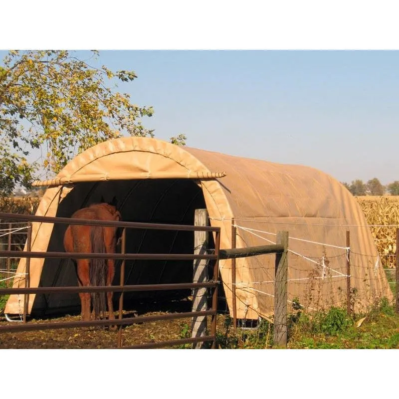 Rhino Shelter Extended Garage (Round Style) 12’W x 24’L x 8’H - GA122408RGN