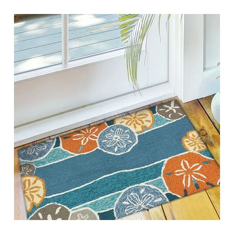 Sand Dollar Harvest Hand-Hooked Indoor/Outdoor Rugs