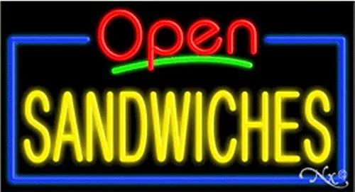 Sandwiches Open Handcrafted Energy Efficient Glasstube Neon Signs