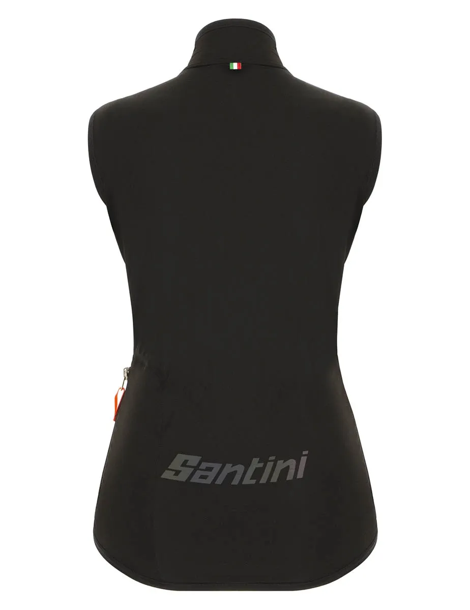 Santini Women's Guard Nimbus Rainproof Wind Vest - black