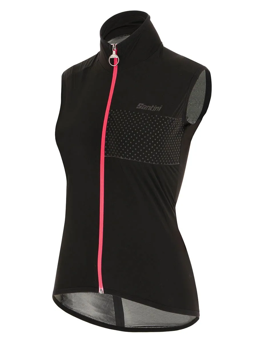 Santini Women's Guard Nimbus Rainproof Wind Vest - black