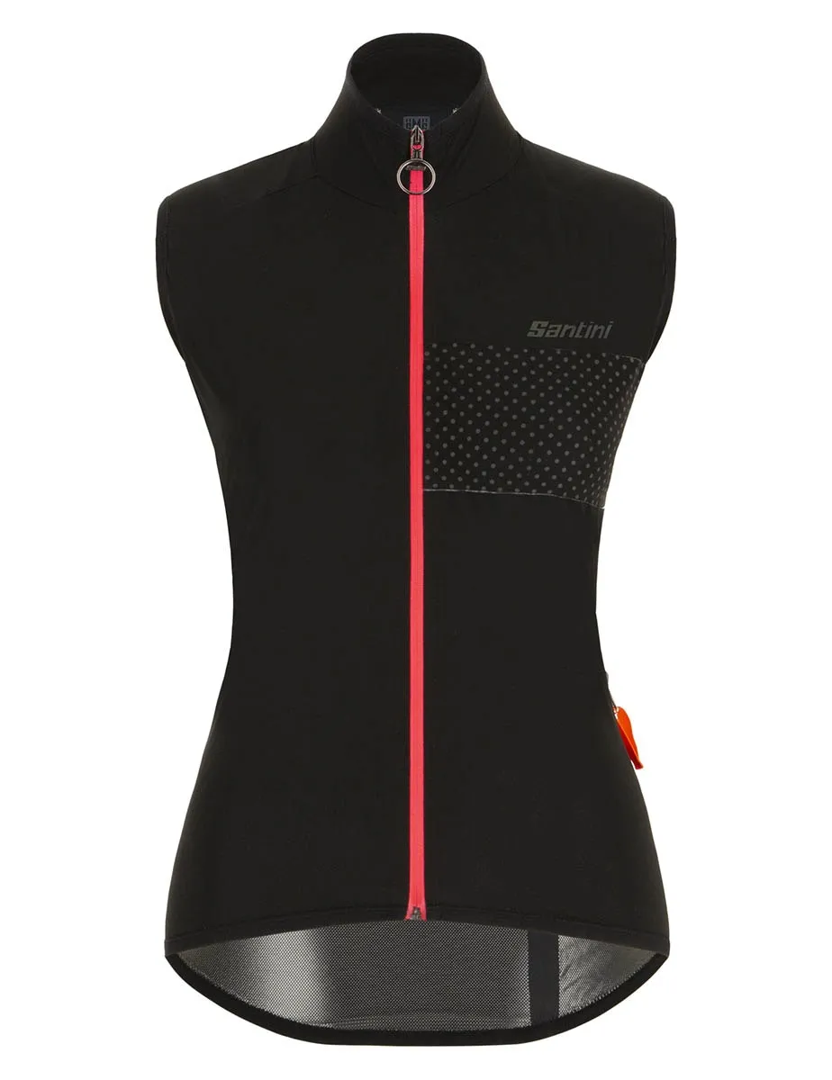 Santini Women's Guard Nimbus Rainproof Wind Vest - black