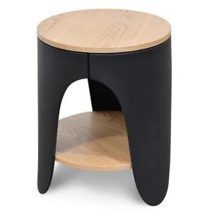 Side Table - Natural - Black