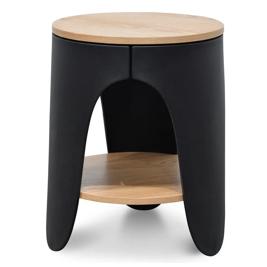 Side Table - Natural - Black