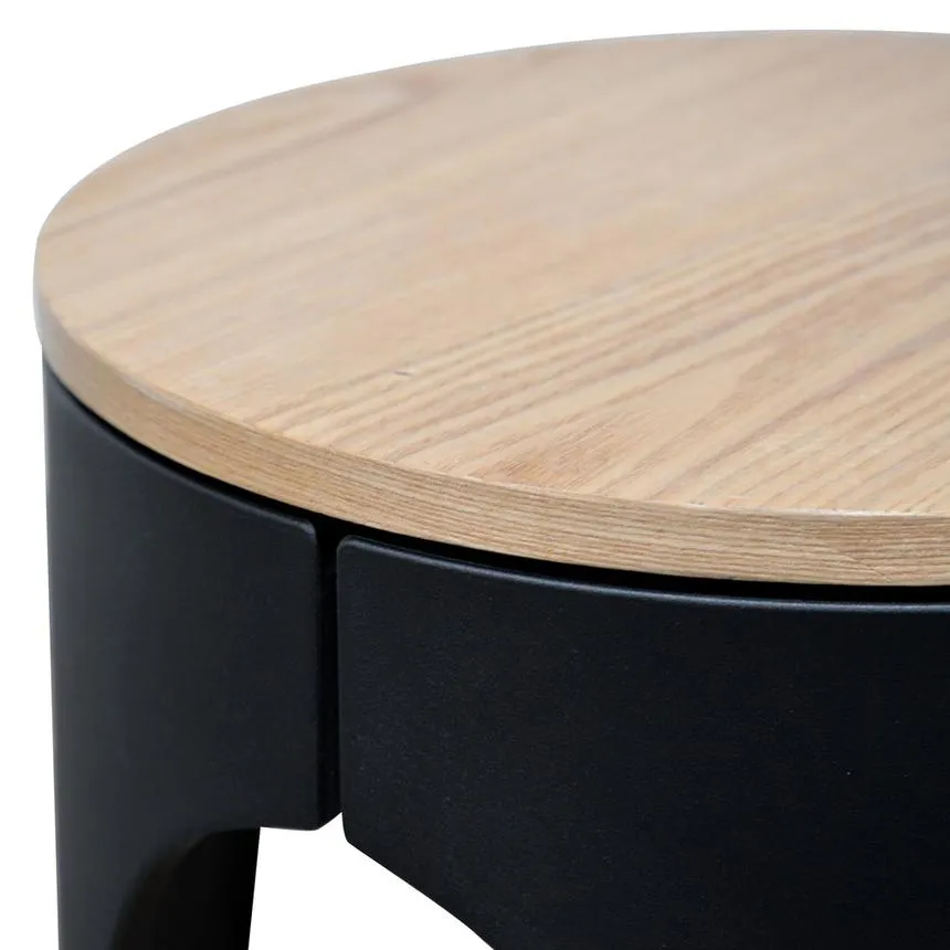 Side Table - Natural - Black