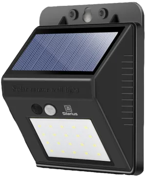 Silarius SIL-SOLARMOTION55 IP65 Solar PIR Motion detect light w Solar panel: 5.5V 100ma 0.55W