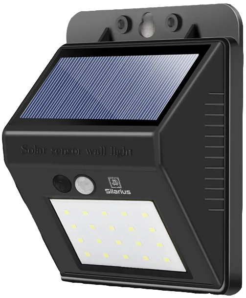 Silarius SIL-SOLARMOTION55 IP65 Solar PIR Motion detect light w Solar panel: 5.5V 100ma 0.55W