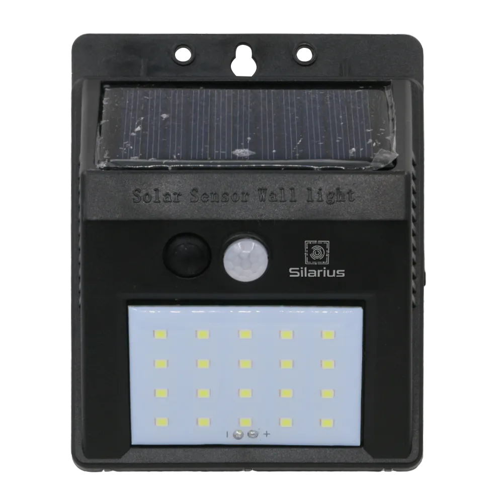 Silarius SIL-SOLARMOTION55 IP65 Solar PIR Motion detect light w Solar panel: 5.5V 100ma 0.55W