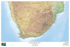 South Africa Wall Map 914 x 610mm