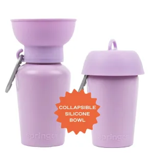 Springer Flip Travel Dog Water Bottle - Lilac