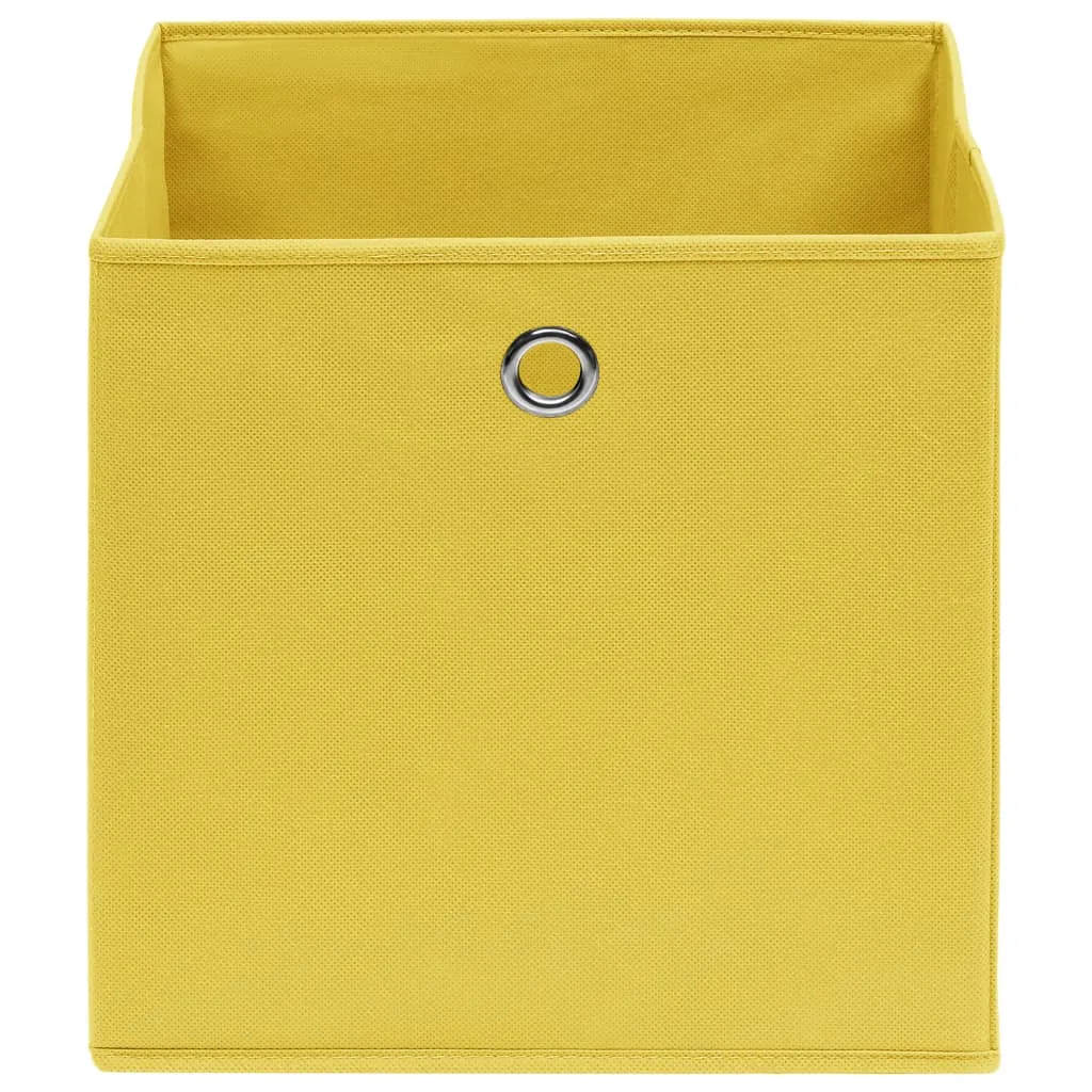 Storage Boxes 4 pcs Yellow 32x32x32 cm Fabric