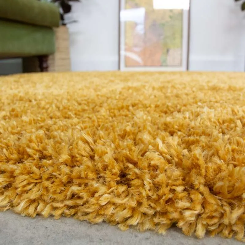 Super Soft Luxury Yellow Shaggy Runner Rug