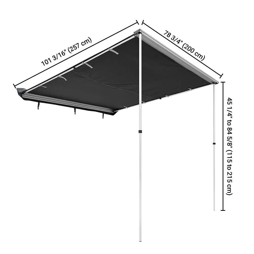 TheLAShop Car Awning 6' 7" x 8' 2" Side Rooftop Shade