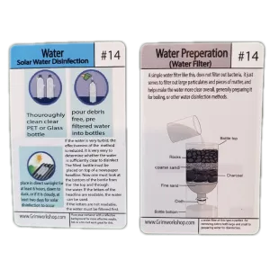 Tip Card #14 Solar Water Disinfection and Water Filter : How to Purify Water with the Sun and a DIY Water Pre Filter