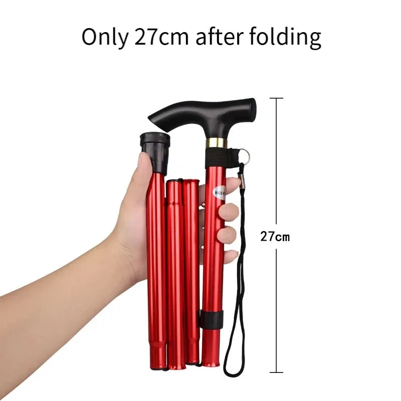 Trekking Poles Walking Stick Telescopic Baton Trekking Poles Folding Cane Crutches Pole Unisex E